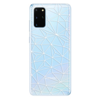 Odolné silikónové puzdro iSaprio - Abstract Triangles 03 - white - Samsung Galaxy S20+
