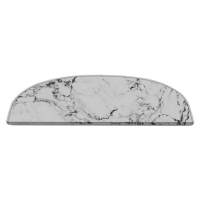 Biele nášľapy na schody v súprave 16 ks 20x65 cm Marble Dream – Vitaus