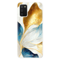Odolné silikónové puzdro iSaprio - Blue Leaves - Samsung Galaxy A02s