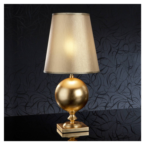 Stolná lampa Terra – celá v zlate