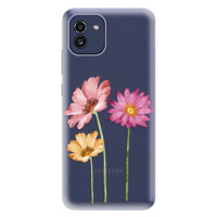 Odolné silikónové puzdro iSaprio - Three Flowers - Samsung Galaxy A03