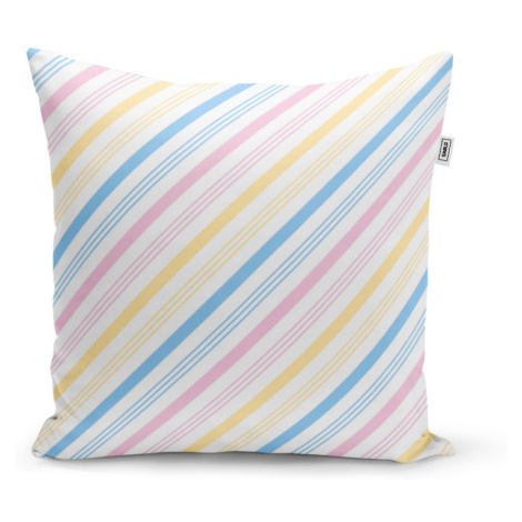 Vankúš Trojfarebné pruhy - 60x60 cm