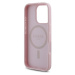 Guess PU Grained 4G Small Metal Logo MagSafe Zadný Kryt pre iPhone 16 Pro Max Pink