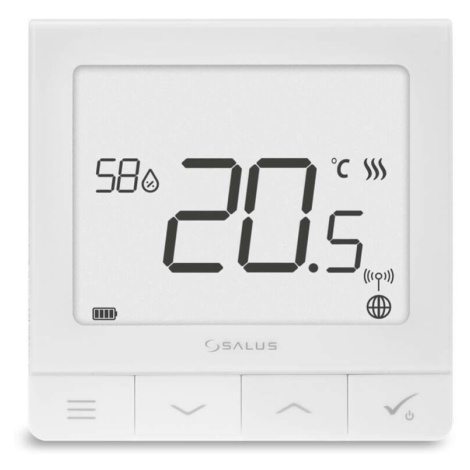 termostat SQ610 programovatelný, ultratenký so snímačom vlhkosti  biely  (Salus)