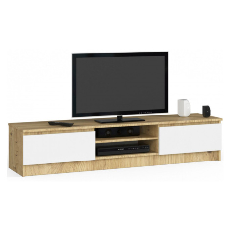 Stolík pod TV RTV K 160 CLP dub artisan / biely