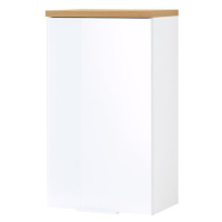 Kúpeľňová skrinka Melina závesná (39x69x27 cm, dub / biela)