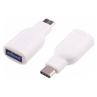 PremiumCord adaptér USB 3.1 konektor C - USB 3.0 A (M/F), OTG, biela