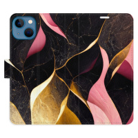 Flipové puzdro iSaprio - Gold Pink Marble 02 - iPhone 13