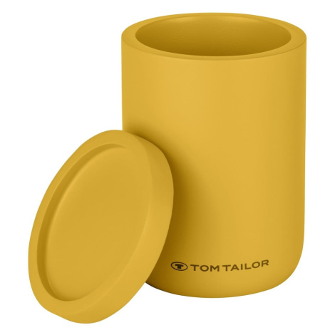 Kúpeľňový organizér na vatové tampóny z polyresínu v horčicovej farbe Tom Tailor T-Color Bath –  WENKO