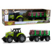 mamido Zelený traktor s prívesom, balíky dreva, farma so zvukom