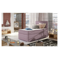 NABBI Rodrigo 90 P čalúnená jednolôžková posteľ s úložným priestorom fialová