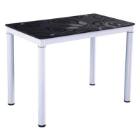 Signal Jedálenský stôl DAMAR | 100x60 cm FARBA: Čierno-biela