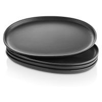 Oválny tanier Nordic Kitchen 31 cm, set 4 ks, čierny - Eva Solo