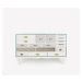 Estila Exkluzívna moderná drevená komoda Mondrian bielej farby so 17timi dizajnovými zásuvkami a