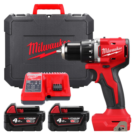 MILWAUKEE M18 Aku vŕtačka bez príklepu - kompaktná M18BLDDRC-402C