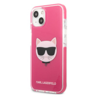 Plastové puzdro Karl Lagerfeld na Apple iPhone 13 Pro Max KLHCP13XTPECPI Choupette Head TPE fuch