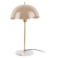 Svetlohnedá stolová lampa s kovovým tienidlom (výška 56 cm) Waved Dome – Leitmotiv