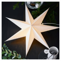 Živá dekoratívna hviezda, závesná, biela, Ø 60 cm