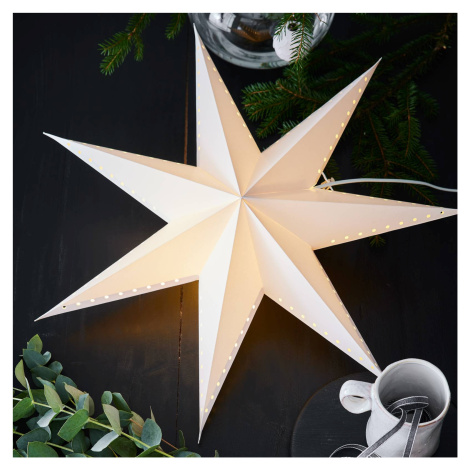 Živá dekoratívna hviezda, závesná, biela, Ø 60 cm Markslöjd