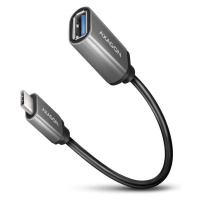 AXAGON RUCM-AFAC, káblová redukcia USB-C (M) <-> USB-A (F), 20cm, USB 3.2 Gen 1, 3A, ALU