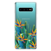 Odolné silikónové puzdro iSaprio - Exotic Flowers - Samsung Galaxy S10