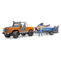 Bruder 2599 Land Rover s vodním skútrem a figurkou 1:16