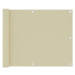 Balkónová zástena krémová 75 × 300 cm oxfordská látka 134948