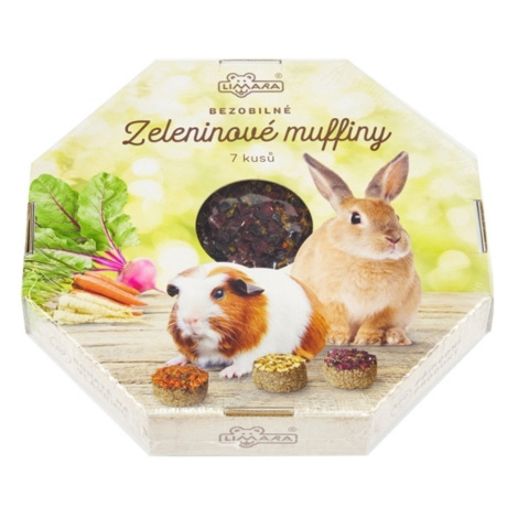 LIMARA Pochúťka bezobilnej zeleninovej sennej muffiny pre králiky 350 g
