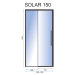 Sprchové dvere SOLAR BLACK MAT 150