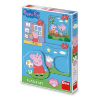 Dino PEPPA PIG  RODINA 3-5 baby Puzzle set