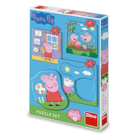 Dino PEPPA PIG  RODINA 3-5 baby Puzzle set