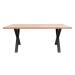 Sconto Jedálenský stôl AMAYA X dub/kov, šírka 220 cm, rovná hrana