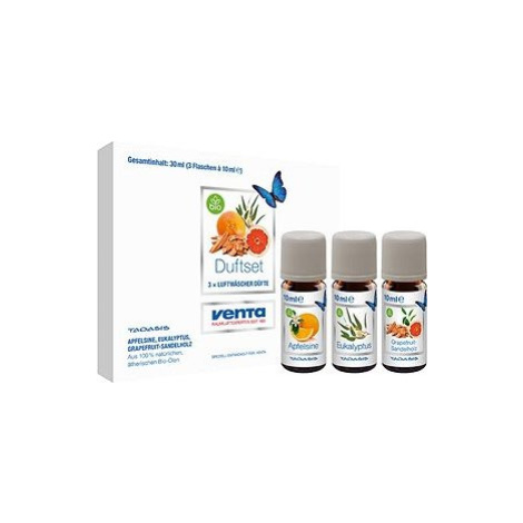 VENTA Organická esenciálna vôňa (Apfelsinen, Eukalyptus, Grapefruit-Sandelholz)