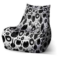 Sedací vak Bean Mačička a medveď - 100 x 90 x 45 cm