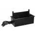 Nábytková zásuvka pod omietku 3x2P+E, (SCHUKO), 1,5 m a kefou proti prachu, čierna (ORNO)