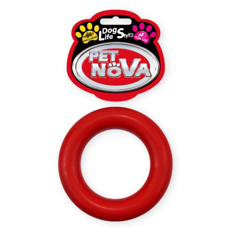 Petnova Hracky RUB RING 9 cm RED