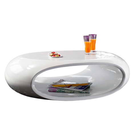 Livetastic KONFERENČNÝ STOLÍK, biela s vysokým leskom, plast, 100/70/32 cm