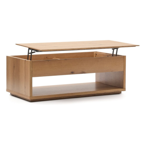 Konferenčný stolík v dekore duba v prírodnej farbe 60x120 cm Alguema – Kave Home