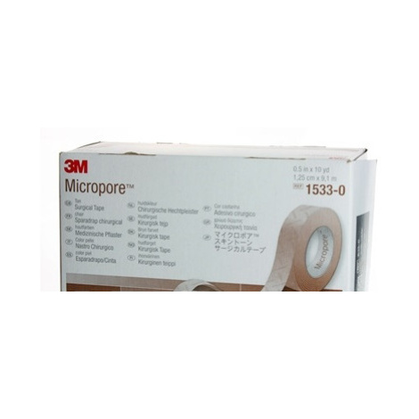 3M Micropore náplasť cievka 2,5cm x 9,1m 12 ks