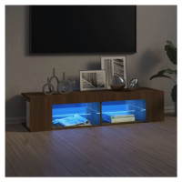 vidaXL TV skrinka s LED, hnedý dub 135x39x30 cm