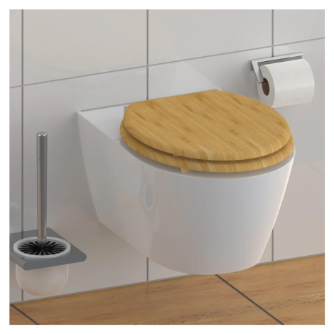 SCHÜTTE WC sedadlo s pomalým zatváraním NATURAL BAMBOO