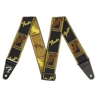 Fender Weighless Monogramm Strap Black/Yellow/Brown