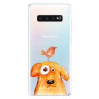 Odolné silikónové puzdro iSaprio - Dog And Bird - Samsung Galaxy S10+