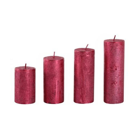 Provence Rustikálna adventná sviečka ø4cm PROVENCE 4 velikosti červená