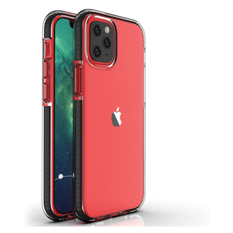 Silikónové puzdro Apple iPhone 12/12 Pro Spring TPU transparentno-čierny