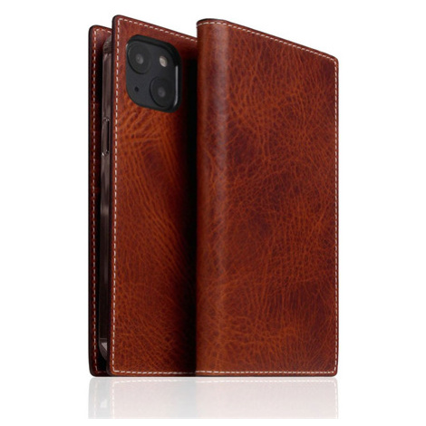 SLG Design puzdro D7 Italian Wax Leather pre iPhone 14 - Brown