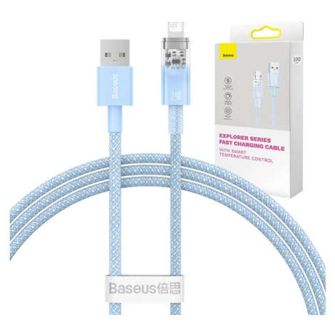 Kábel Fast Charging Cable Baseus Explorer USB to Lightning 2.4A 1m, blue (6932172628970)