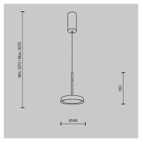 Maytoni LED závesné svetlo El, Ø 15,3 cm, biela, hliník