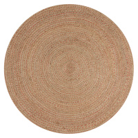 Kusový koberec Capri Jute Natural/Coral kruh Rozmery kobercov: 133x133 (priemer) kruh