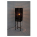 Čierna stojacia lampa s tienidlom z juty (výška 95 cm) Kari – Dutchbone